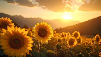 Fototapeta premium Sunflower wallpaper