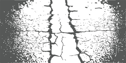 old wall background crack vector, grunge texture. cracked ground, ground distress texture, damage texture.
