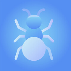 Detailed Ant Crawling on Flower Black and White Outline Line Art Drawing Engraved Style of an ant, ideal for educational materials, nature-themed projects, insect studies, and children's books.