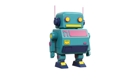 Fototapeta premium Isolated Retro Robot Character