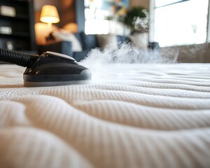 Restore your mattress's freshness through steam cleaning techniques.