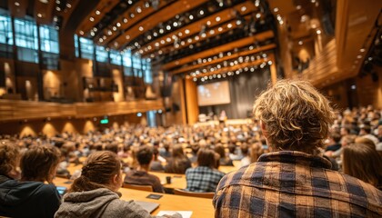 Fototapeta premium Large Audience in Conference Hall.