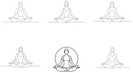 set of women in black and white