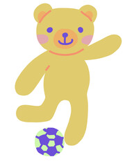 teddy bear with ball