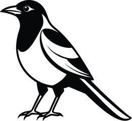 myna outline icon on transparent background