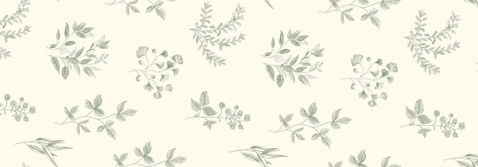 Whimsical Handmade Curly Floral Pattern Sketches
