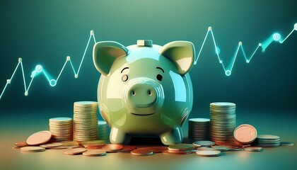 concept illustration of a piggy bank for health check savings representing financial planning for future medical expenses