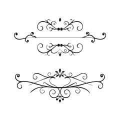 Hand drawn text dividers and graphic elements. Vector floral designs. Vintage ornament divider set.Hand drawn border collection for invitation,poster,banner.Retro decoration vector collection
