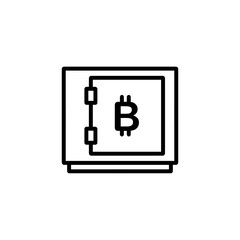 Obraz premium Bitcoin vault icon with simple and modern design business and finance theme
