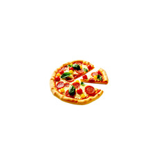 pizza isolated on white background