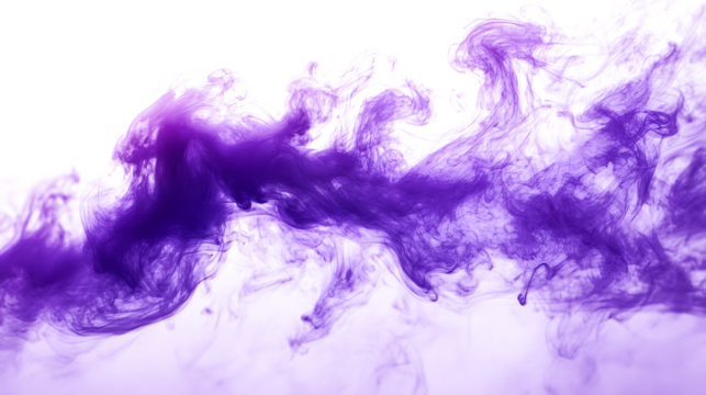 Abstract purple smoke flames on transparent background - Powered by Adobe