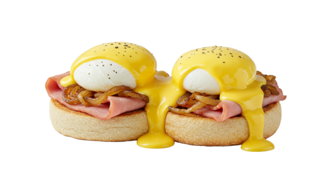 british breakfast eggs bacon and bun isolated