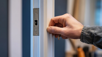 Hand Inserting Key into Door Lock