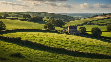 A majestic English countryside vista