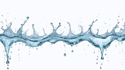 Dynamic Water Splash High-Resolution Photo of Water Droplets and Waves