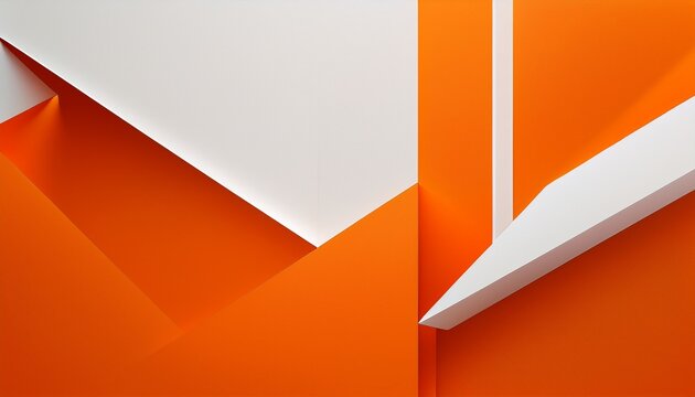 abstract geometric background with white and orange colors minimalist design modern art contemporary style perfect for interior design