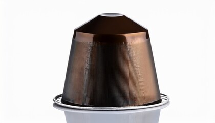 black coffee capsule isolated on transparent or white background