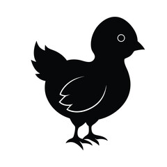 baby chicken chick vector silhouette