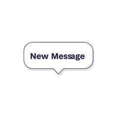 Fototapeta premium Instant message notification bubble with new message alert