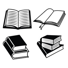 Simple set of books related vector icons for your design. books related illustration vector on plain white background 
