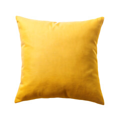  yellow pillow isolated on white background, PNG