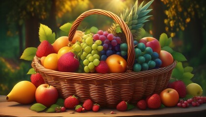 basket full of fruits