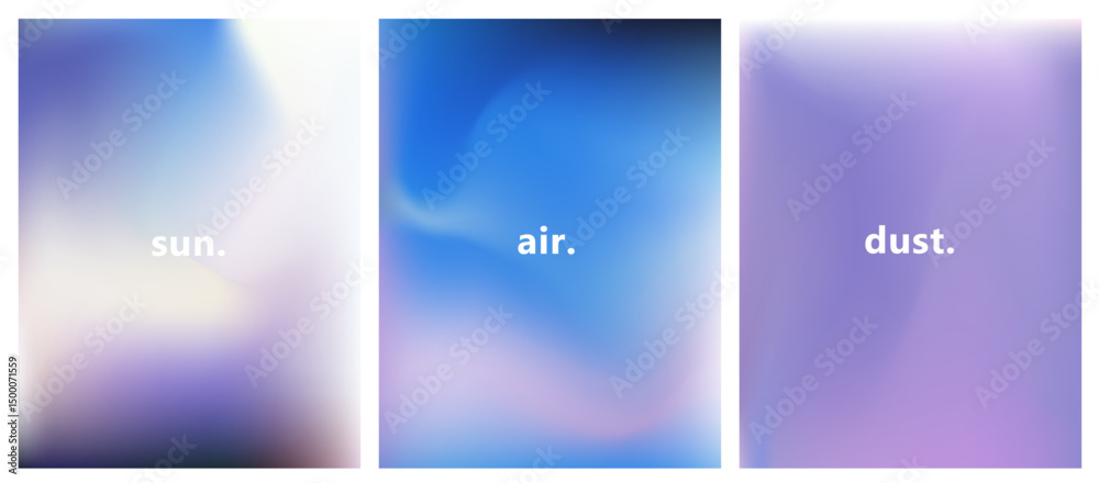 Aufkleber vector illustration features abstract, soft gradient backgrounds in pastel tones. the style is moder
