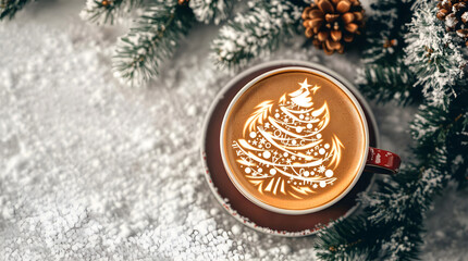 Christmas cappuccino
