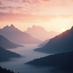 Obraz premium sunrise in the mountains