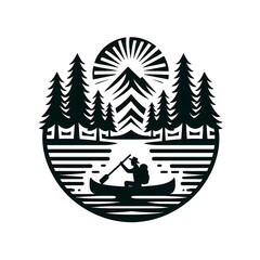 designed to represent a forest park, with a solid white background that conveys simplicity and visual clarity.