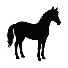 percheron horse vector silhouette