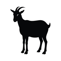 saanen goat vector silhouette