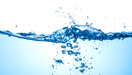 water splash isolated on white