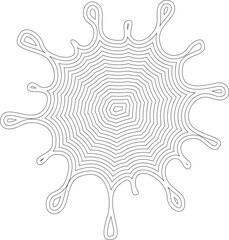 Concentric ink explosion with expansive irregular lines and central burst effect creating a high contrast texture.