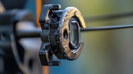 Close-up view of a mechanical component with intricate details.