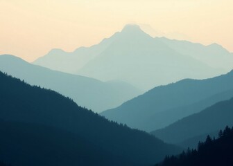 Silhouette of mountains
