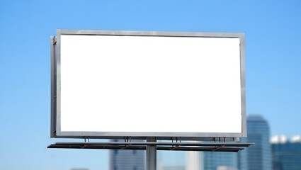 Obraz premium Blank billboard mockup for advertising outdoor marketing campaign in city area