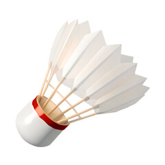 badminton shuttlecock isolated on white