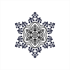 Circular pattern in the form of a mandala. Henna tatoo mandala. Mehndi style. Decorative pattern in oriental style. Coloring book page.