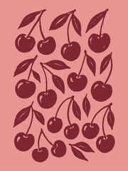 Cherry pattern vector illustration