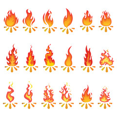 fire icons set , fire icons