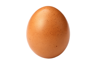 A single brown egg is centered on a black background with visible texture and slight imperfections on shell
