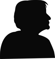 a woman head silhouette vector