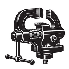 Black Vice Grips Silhouette Vector, High Quality Illustration on White Background