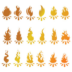 fire icons set , fire icons