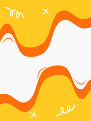 Abstract orange wave vector illustration for banner and web design template