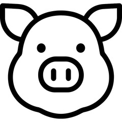 Obraz premium Modern minimal pig head icon design