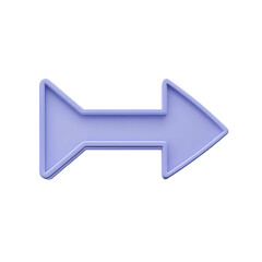 Minimal Arrow with a Balanced Structure in Soft Per Isolated on Transparent Background
