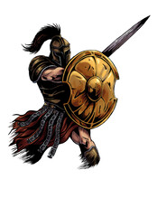 Gladiator illustration traditional Art