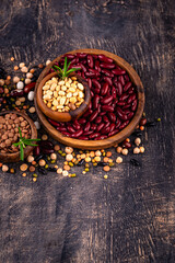 Beans, lentils, soybean, pea and chickpea